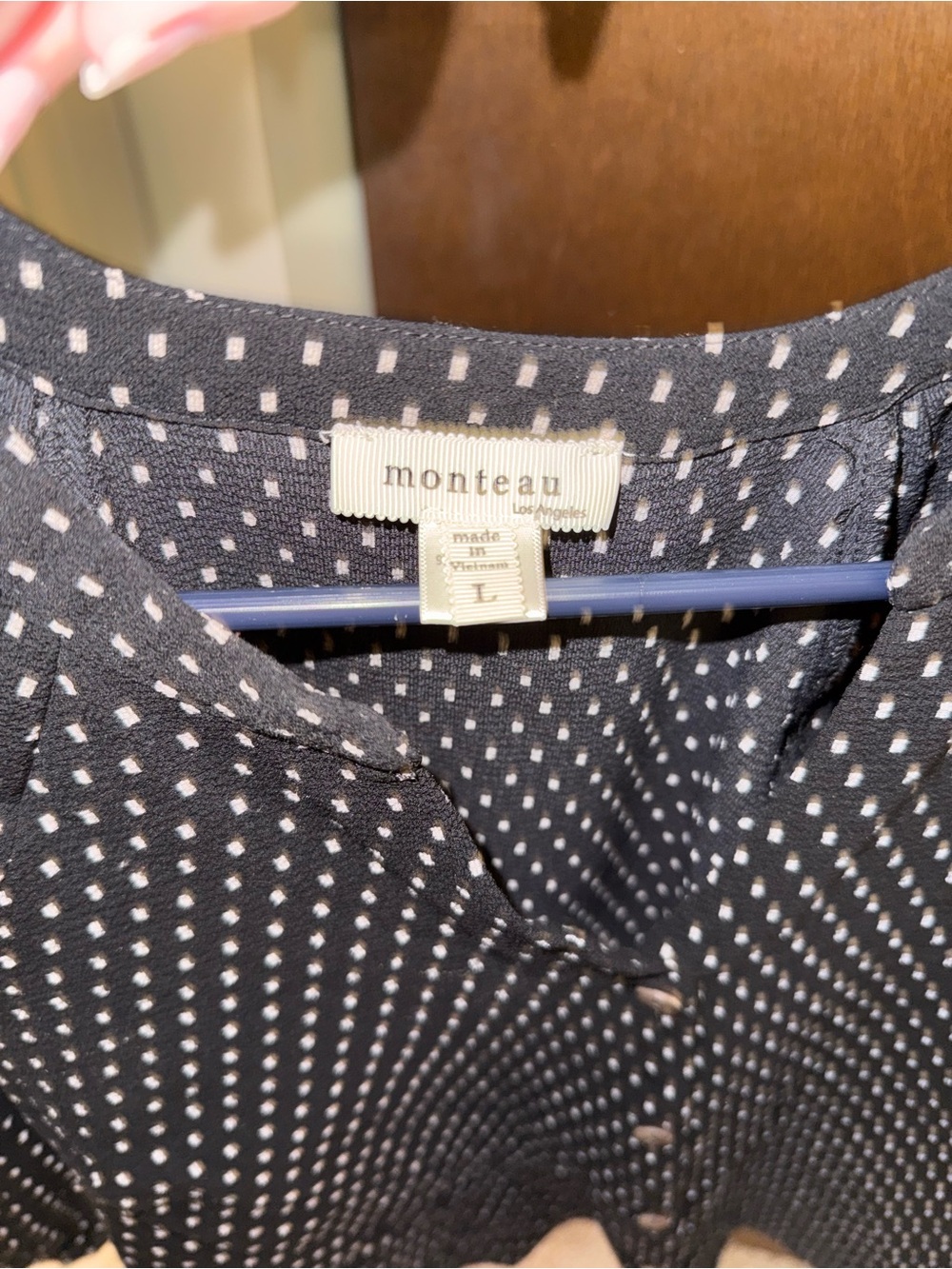 Black Printed Women’s Blouse - Picture 3 of 3
